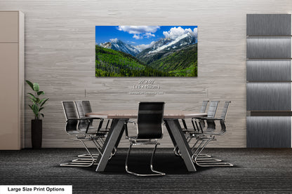 Colorado canvas print in springtime, Rocky mountains in spring, Colorado mountain art, printable wall art, Aspen Colorado