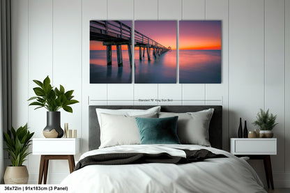 Naples Pier Sunset Art Print - Florida Gulf Coast Photography