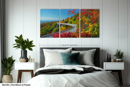 Blue Ridge Parkway Art Print Autumn Colors at Linn Cove Viaduct Grandfather Mountain North Carolina
