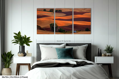 Sunset Over the Palouse Serene Wheat Fields in Eastern Washington