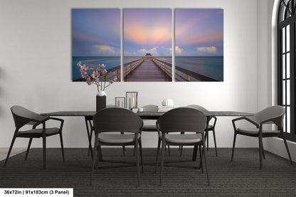 Naples Pier Sunrise Art Print - Florida Gulf Landscape Photography