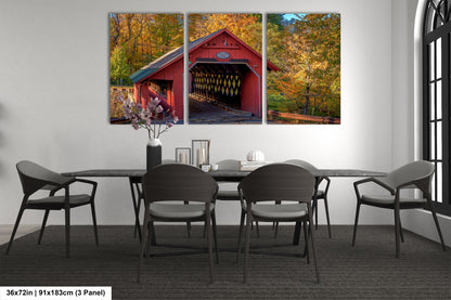 Creamery Covered Bridge Art Print - Brattleboro Vermont Scenic Decor