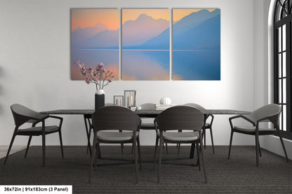 Grand Tetons in Mist at Jenny Lake - Serene Nature Landscape Art