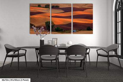 Sunset Over the Palouse Serene Wheat Fields in Eastern Washington