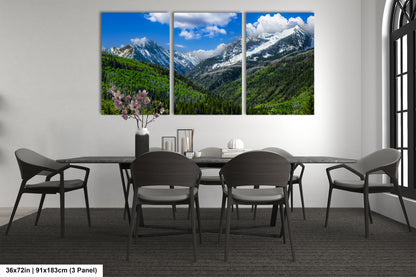 Colorado canvas print in springtime, Rocky mountains in spring, Colorado mountain art, printable wall art, Aspen Colorado