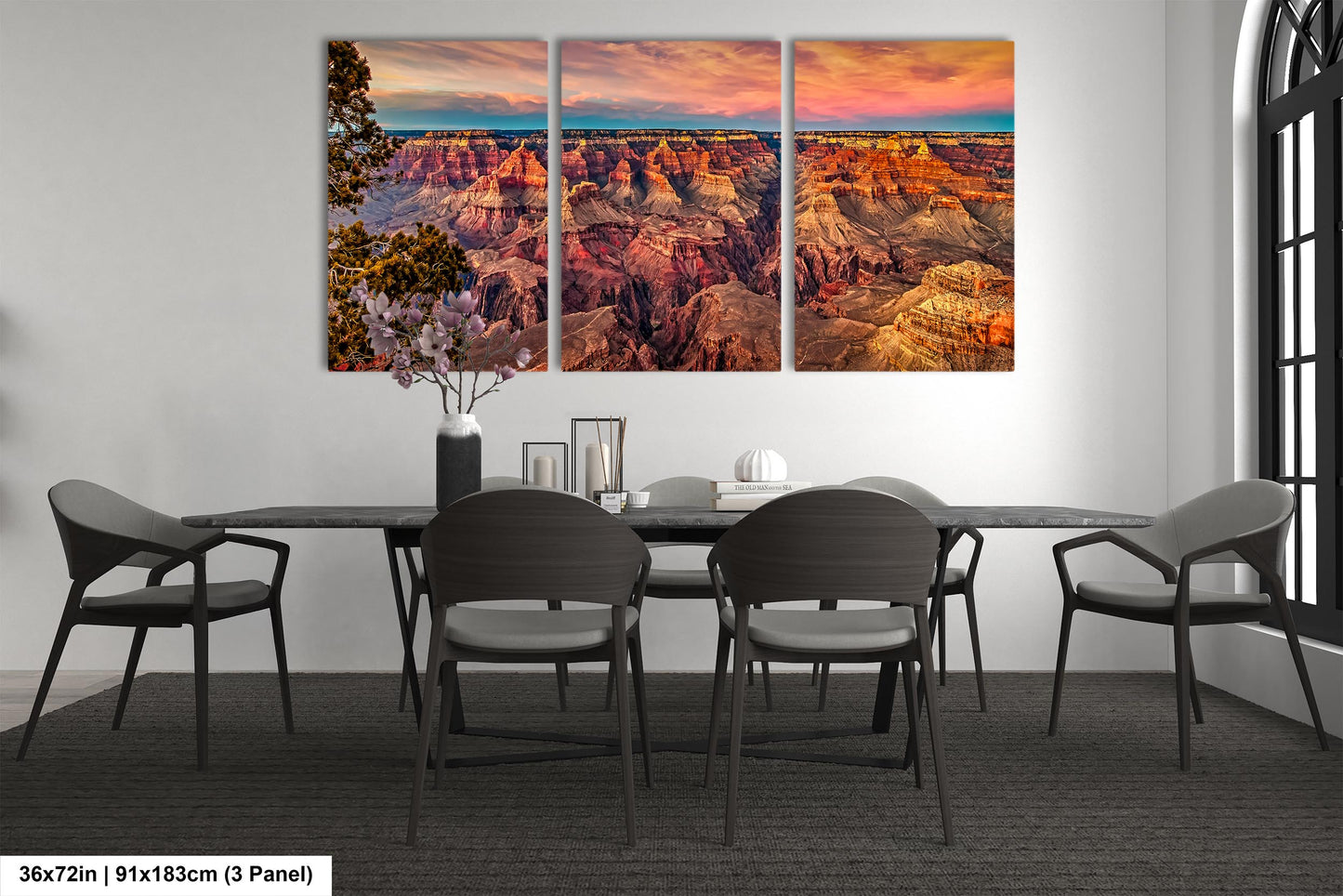 Grand Canyon Sunset Photography, Landscape Canvas Print, Travel Art, Wall decor, South Rim Desert, Arizona Park, Red Rocks
