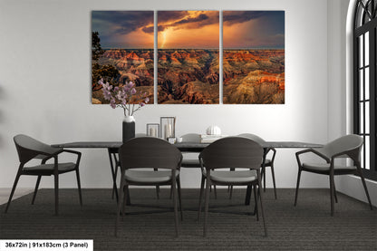 Grand Canyon Lightning, Arizona Art, Red Rock Artwork, Gift, Vibrant Sunset Landscape, Nature Photography Print, Canvas, Metal, Acrylic