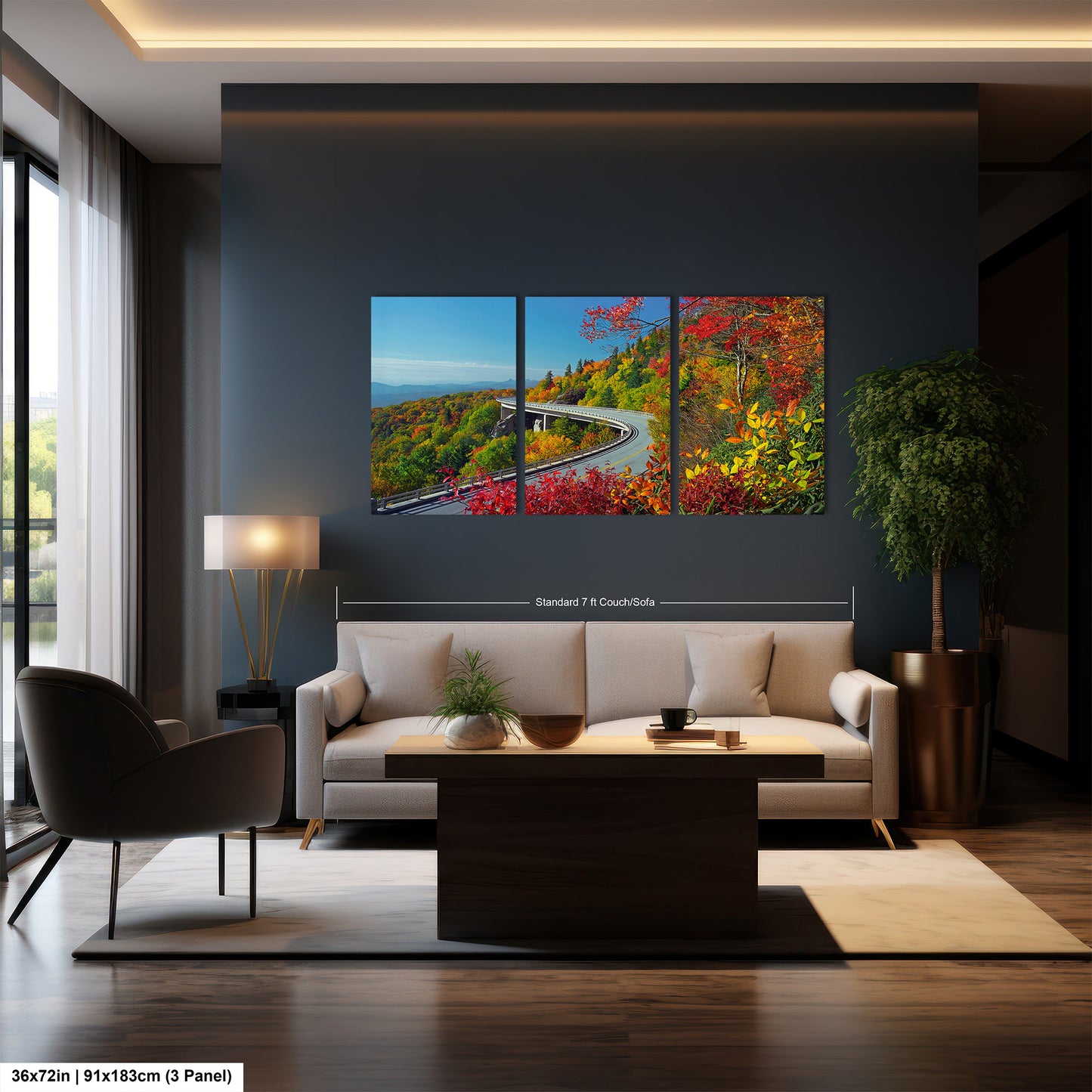 Blue Ridge Parkway Art Print Autumn Colors at Linn Cove Viaduct Grandfather Mountain North Carolina