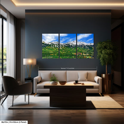 Breckenridge ski resort picture, Breckenridge Colorado wall art, Breckenridge in early summer, extra large wall art, Colorado ski,