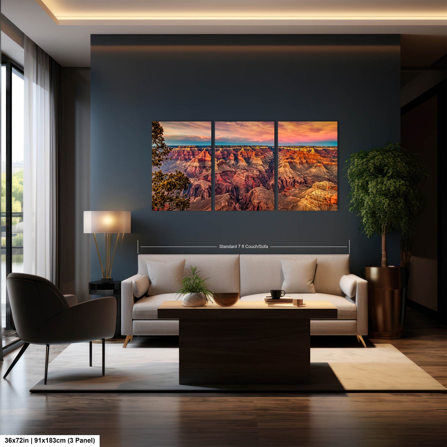 Grand Canyon Sunset Photography, Landscape Canvas Print, Travel Art, Wall decor, South Rim Desert, Arizona Park, Red Rocks
