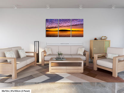 Golden Sunrise Canvas Print, Galapagos Islands, Landscape Image, Photo Art, Canvas Print, Canvas Wall Art, Galapagos Photography