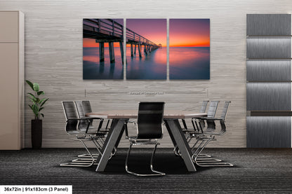 Naples Pier Sunset Art Print - Florida Gulf Coast Photography