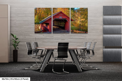 Creamery Covered Bridge Art Print - Brattleboro Vermont Scenic Decor