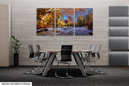 Autumn View of Red Rock Crossing and Cathedral Rock Sedona Northern Arizona