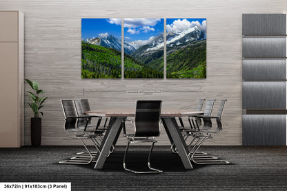 Colorado canvas print in springtime, Rocky mountains in spring, Colorado mountain art, printable wall art, Aspen Colorado