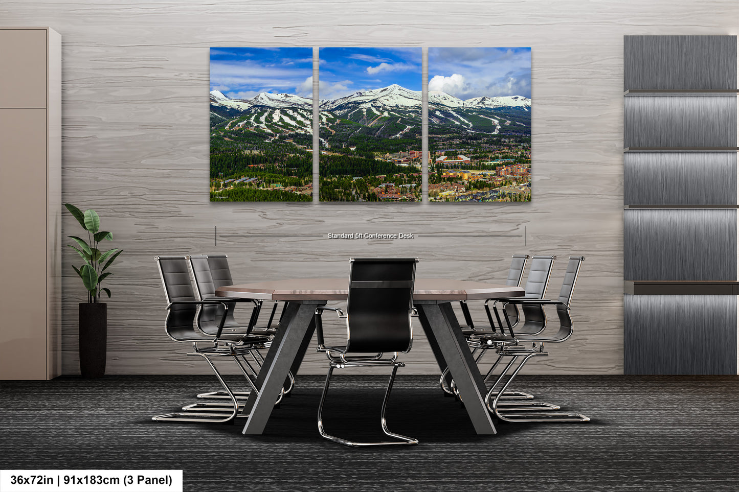Breckenridge wall art, Breckenridge art, panoramic large picture of Breckenridge ski runs, Colorado wall art, Colorado ski town