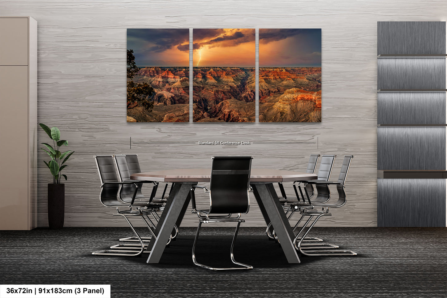 Grand Canyon Lightning, Arizona Art, Red Rock Artwork, Gift, Vibrant Sunset Landscape, Nature Photography Print, Canvas, Metal, Acrylic