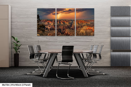 Grand Canyon Lightning, Arizona Art, Red Rock Artwork, Gift, Vibrant Sunset Landscape, Nature Photography Print, Canvas, Metal, Acrylic