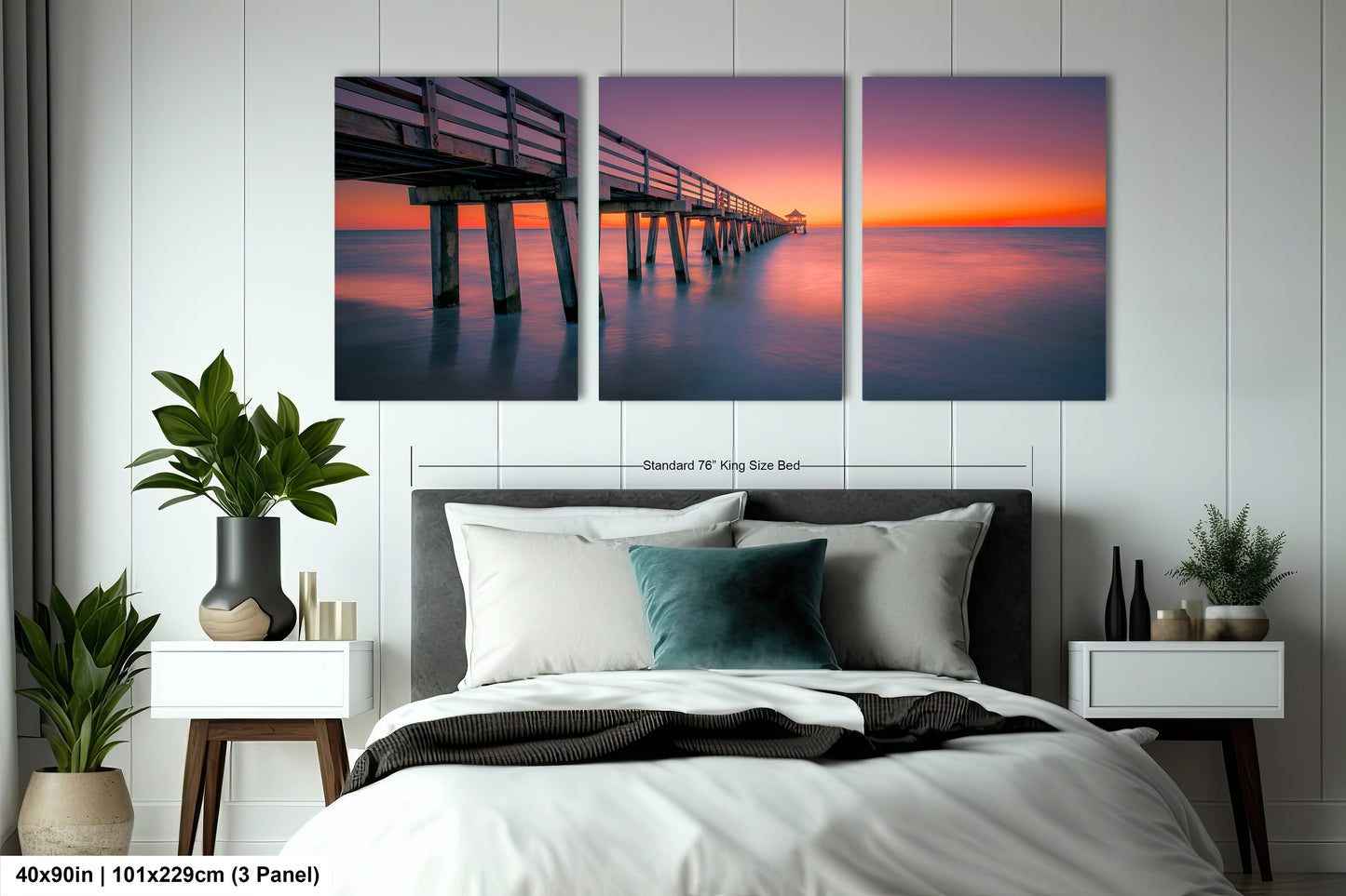 Naples Pier Sunset Art Print - Florida Gulf Coast Photography