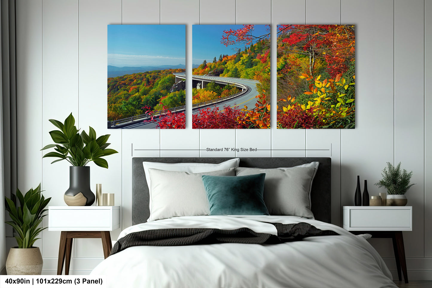 Blue Ridge Parkway Art Print Autumn Colors at Linn Cove Viaduct Grandfather Mountain North Carolina