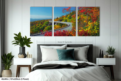 Blue Ridge Parkway Art Print Autumn Colors at Linn Cove Viaduct Grandfather Mountain North Carolina