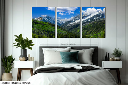 Colorado canvas print in springtime, Rocky mountains in spring, Colorado mountain art, printable wall art, Aspen Colorado