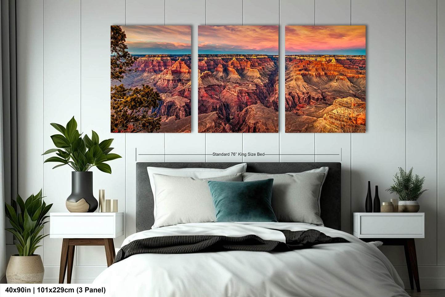 Grand Canyon Sunset Photography, Landscape Canvas Print, Travel Art, Wall decor, South Rim Desert, Arizona Park, Red Rocks