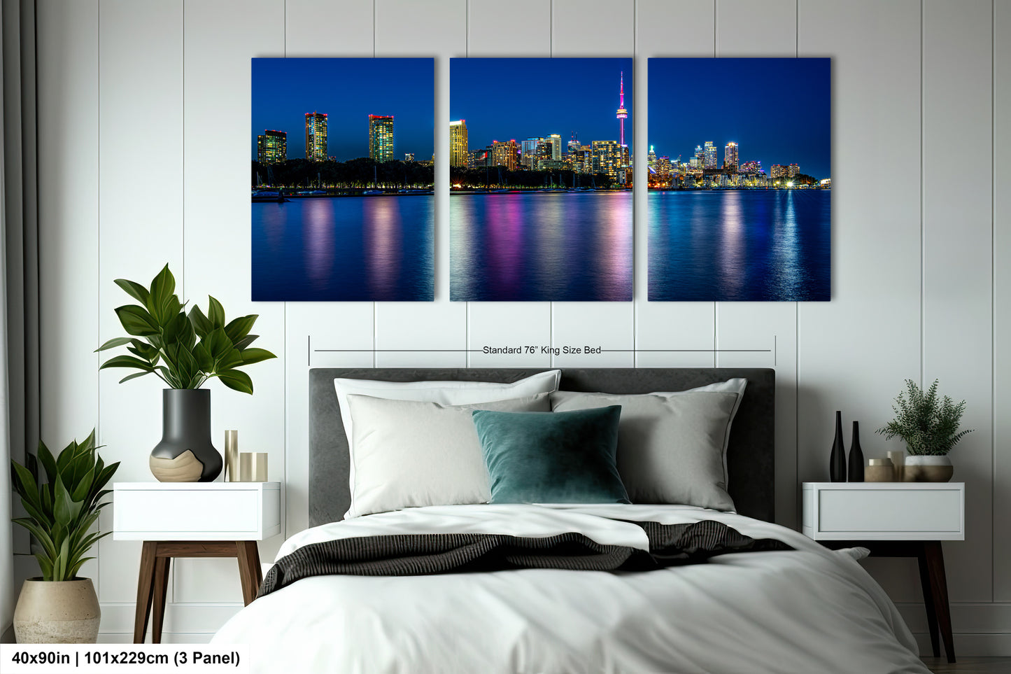 Toronto Skyline at Night on Canvas, Skyline, Photo Art, Canvas Print, Home Decor, Canvas Wall Art, Cityscape, Skyline Photography