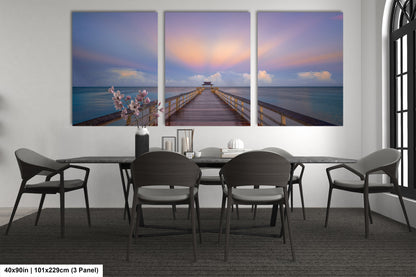 Naples Pier Sunrise Art Print - Florida Gulf Landscape Photography