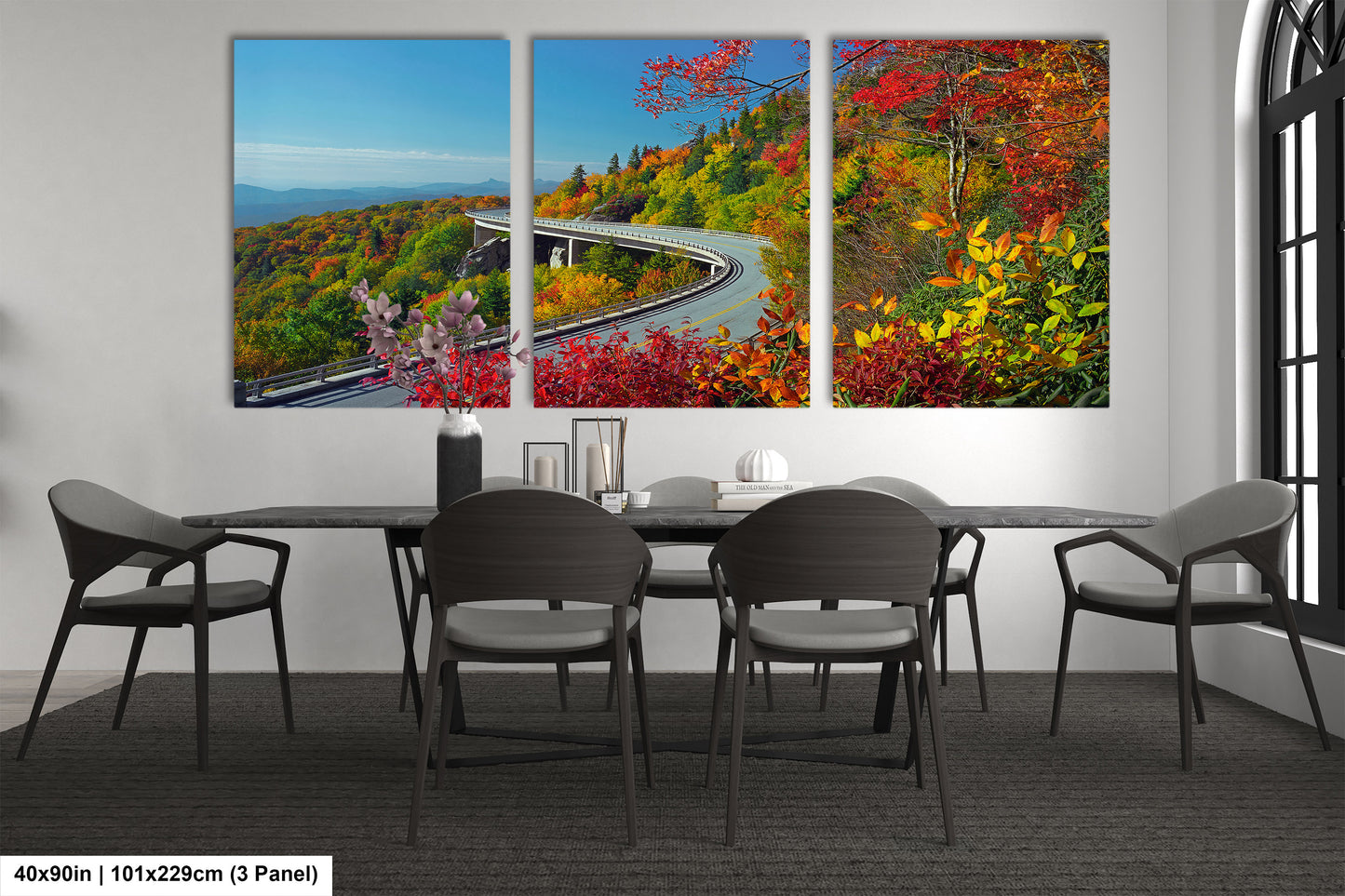 Blue Ridge Parkway Art Print Autumn Colors at Linn Cove Viaduct Grandfather Mountain North Carolina
