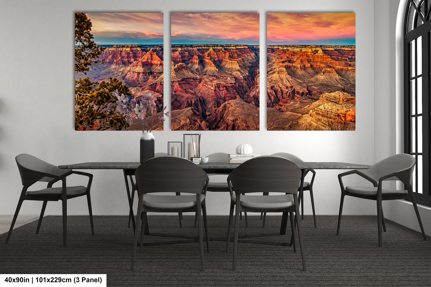 Grand Canyon Sunset Photography, Landscape Canvas Print, Travel Art, Wall decor, South Rim Desert, Arizona Park, Red Rocks