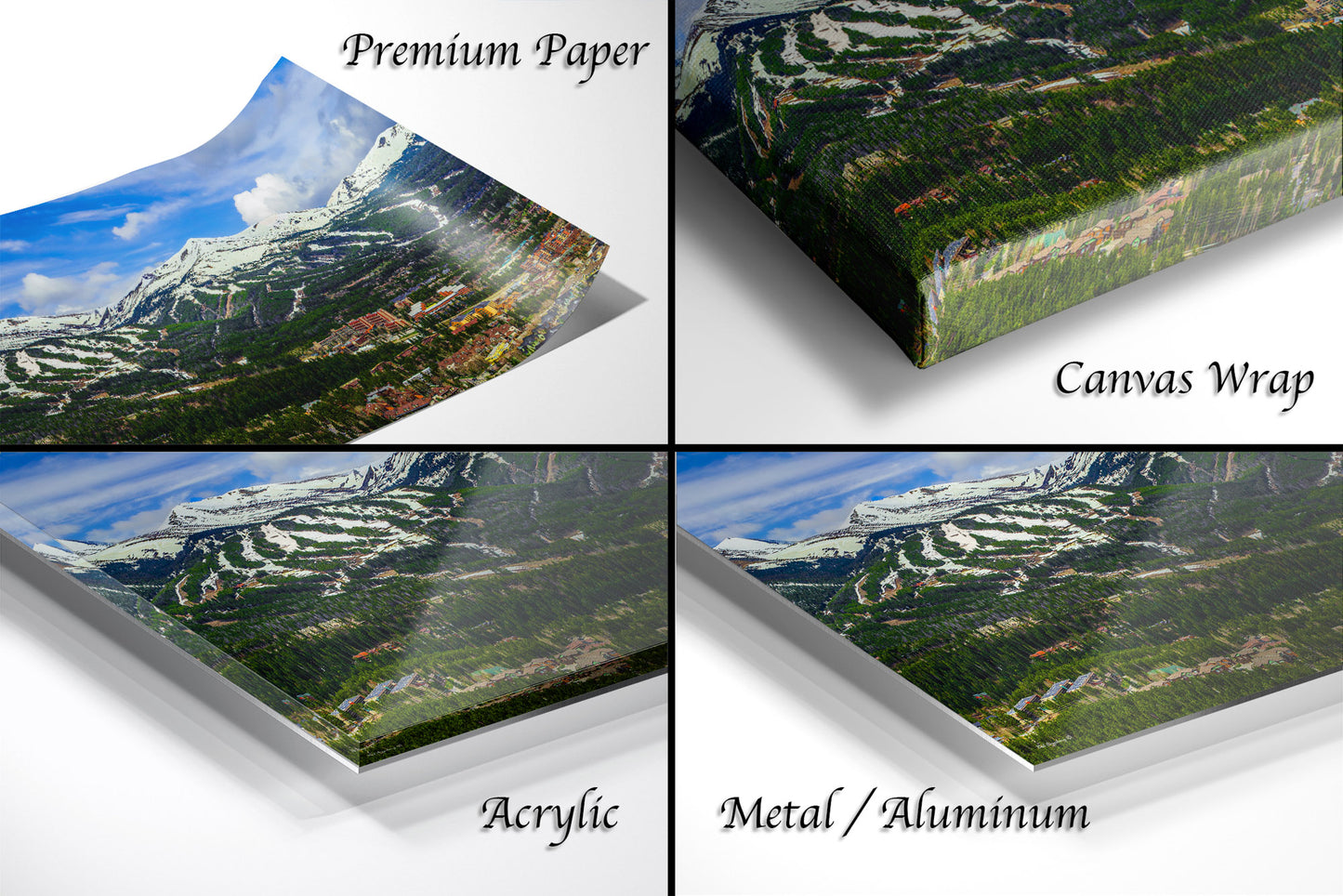 Breckenridge wall art, Breckenridge art, panoramic large picture of Breckenridge ski runs, Colorado wall art, Colorado ski town