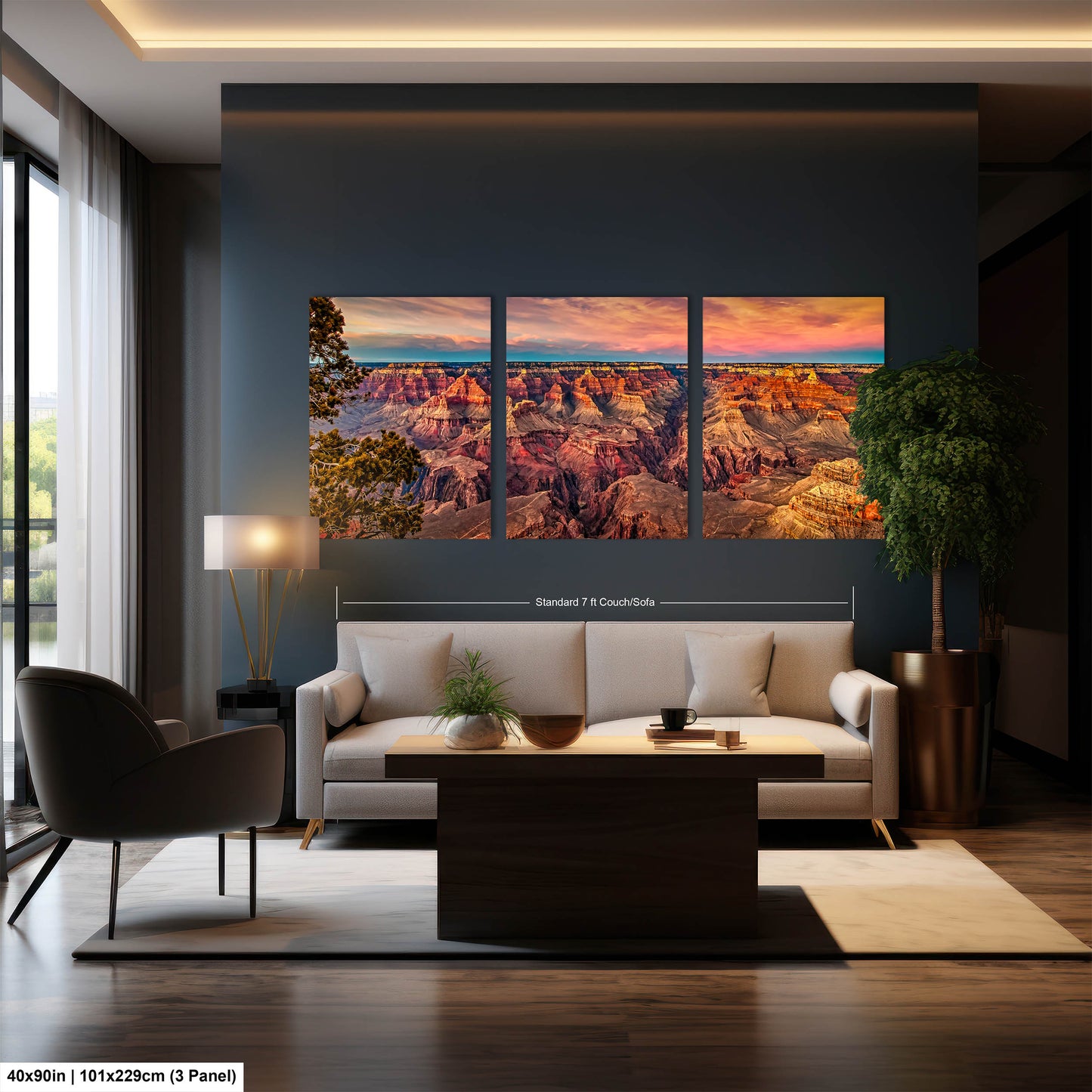 Grand Canyon Sunset Photography, Landscape Canvas Print, Travel Art, Wall decor, South Rim Desert, Arizona Park, Red Rocks