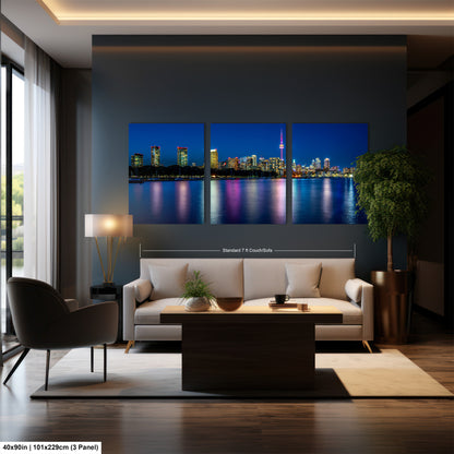 Toronto Skyline at Night on Canvas, Skyline, Photo Art, Canvas Print, Home Decor, Canvas Wall Art, Cityscape, Skyline Photography