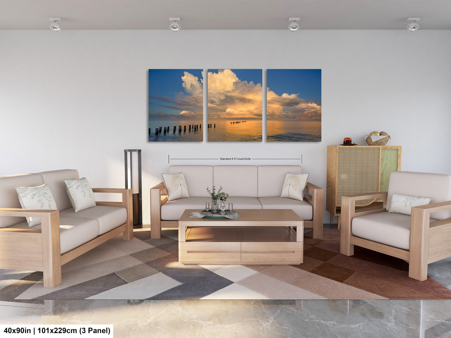 Naples Sunrise Art Print - Tranquil Gulf Clouds and Old Pier Pillars Florida Coastal Scene