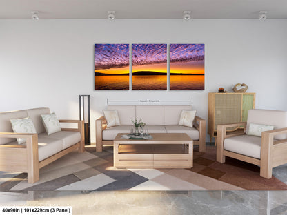 Golden Sunrise Canvas Print, Galapagos Islands, Landscape Image, Photo Art, Canvas Print, Canvas Wall Art, Galapagos Photography