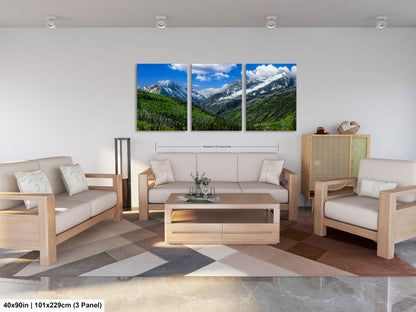 Colorado canvas print in springtime, Rocky mountains in spring, Colorado mountain art, printable wall art, Aspen Colorado