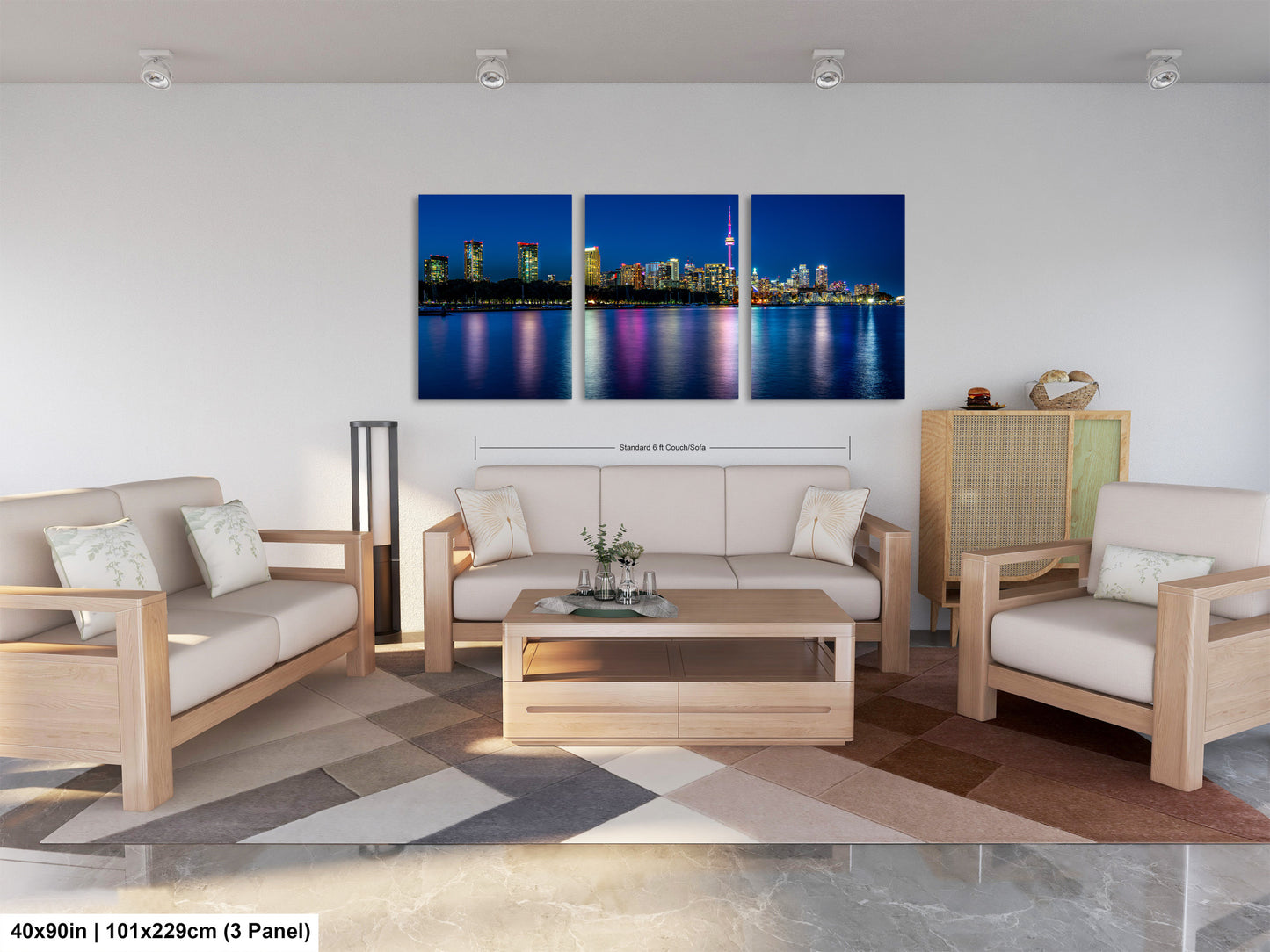 Toronto Skyline at Night on Canvas, Skyline, Photo Art, Canvas Print, Home Decor, Canvas Wall Art, Cityscape, Skyline Photography