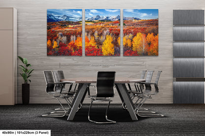 Colorado Rocky Mountains in autumn. San Juan Mountain Range. Dallas Divide, Ridgeway, Telluride