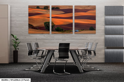 Sunset Over the Palouse Serene Wheat Fields in Eastern Washington
