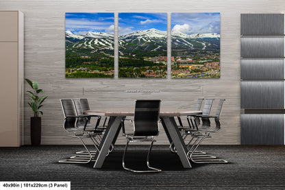 Breckenridge wall art, Breckenridge art, panoramic large picture of Breckenridge ski runs, Colorado wall art, Colorado ski town