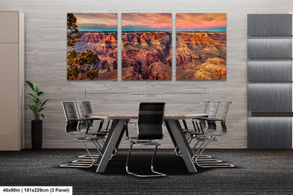 Grand Canyon Sunset Photography, Landscape Canvas Print, Travel Art, Wall decor, South Rim Desert, Arizona Park, Red Rocks