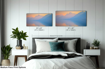 Grand Tetons in Mist at Jenny Lake - Serene Nature Landscape Art
