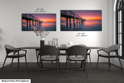 Naples Pier Sunset Art Print - Florida Gulf Coast Photography