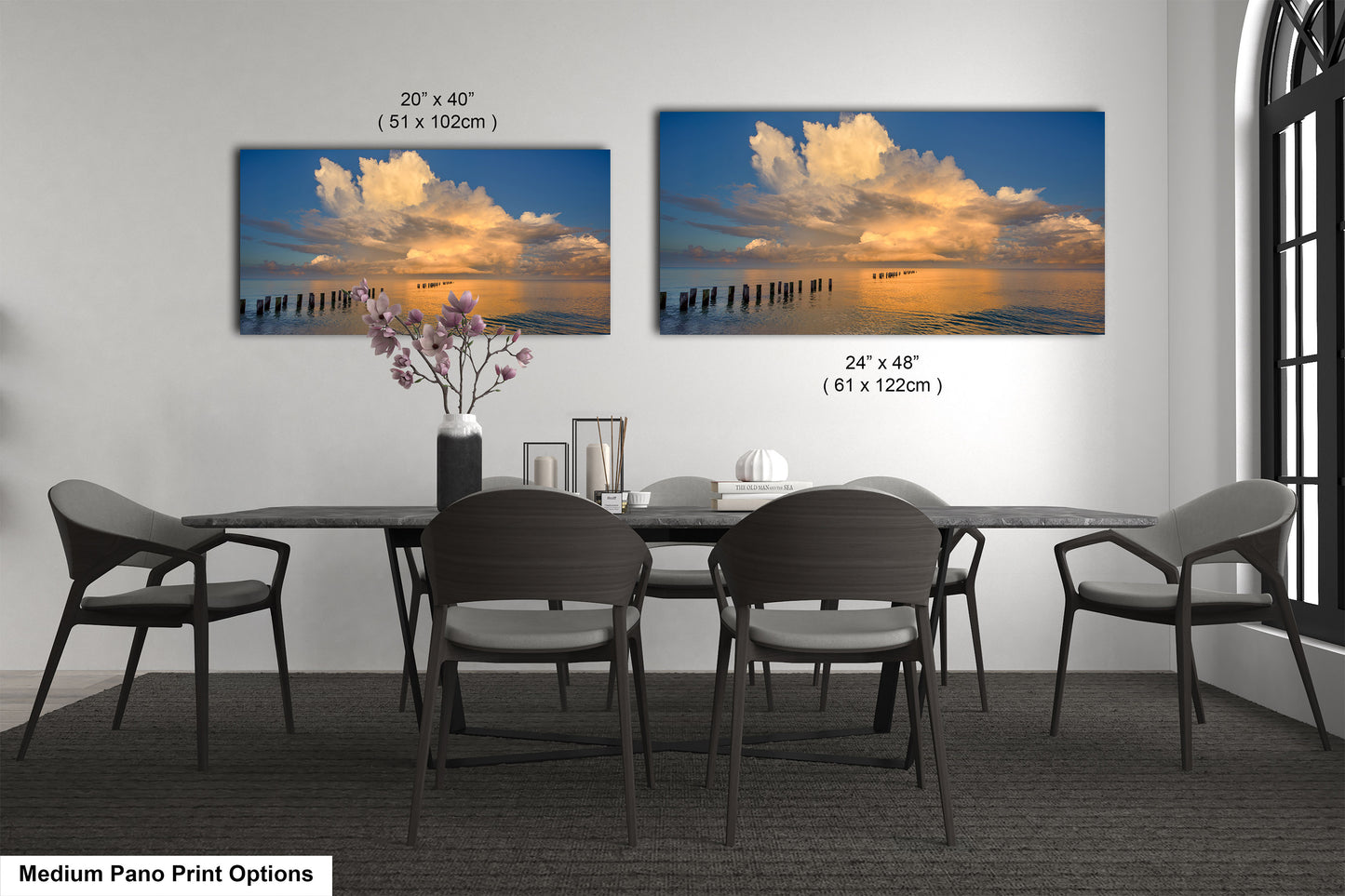 Naples Sunrise Art Print - Tranquil Gulf Clouds and Old Pier Pillars Florida Coastal Scene