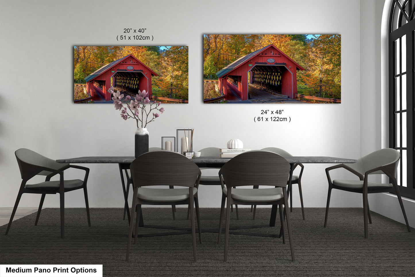 Creamery Covered Bridge Art Print - Brattleboro Vermont Scenic Decor