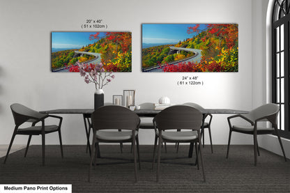Blue Ridge Parkway Art Print Autumn Colors at Linn Cove Viaduct Grandfather Mountain North Carolina