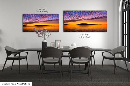 Golden Sunrise Canvas Print, Galapagos Islands, Landscape Image, Photo Art, Canvas Print, Canvas Wall Art, Galapagos Photography