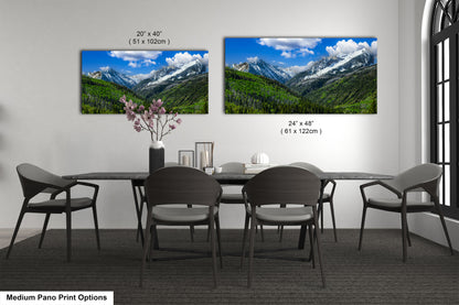 Colorado canvas print in springtime, Rocky mountains in spring, Colorado mountain art, printable wall art, Aspen Colorado