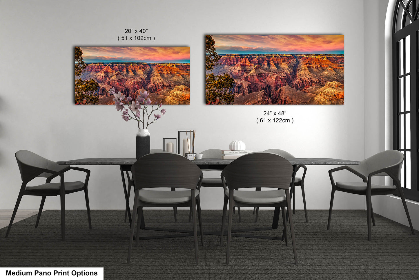 Grand Canyon Sunset Photography, Landscape Canvas Print, Travel Art, Wall decor, South Rim Desert, Arizona Park, Red Rocks
